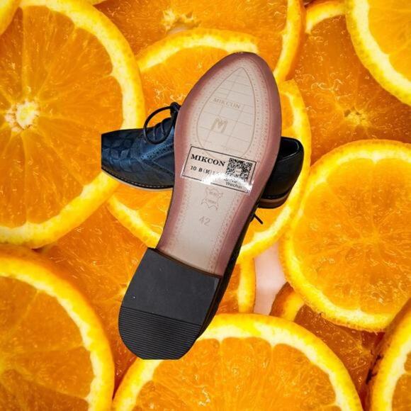 Mikcon Blue Patterned Wingtip Oxford Shoes Size 10‎ - Picture 7 of 8